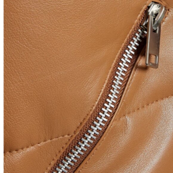 WALTER BAKER Landon Quilted Lamb Leather Puffer Vest Small New - Picture 12 of 12